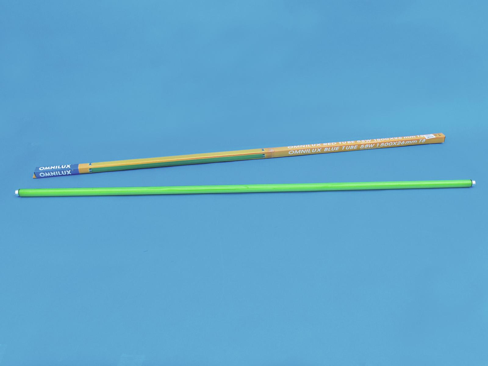 92001458-OMNILUX Tube 58W 1500x26mm T8 green glass