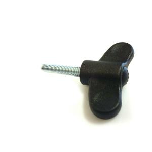 Fixation screw M6x30 wing black