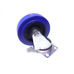 Castor 100mm blue (without brake) Base 64x91mm