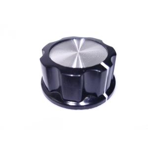 Button (potentiometer) TRM-202MK3 black inside silver Ø = 33,5mm large