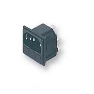 IEC plug build in with fuse holder 10A plugged