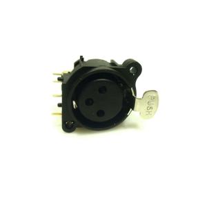 Socket XLR 3-Pol 4-Pins bent