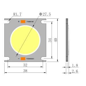 LED COB 150W 3000K LED PFE-120 (TX-3840W150D180CUY-C02AH95)