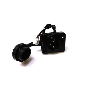 Built-in plug XLR 3-pin (DMX) IP65 (J3F2C-W-B) black
