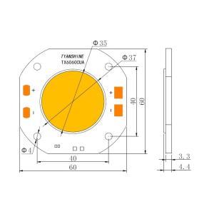 LED COB 250W LED PFE-250 3000K Profile Spot (TX-6060W250D180CUY)