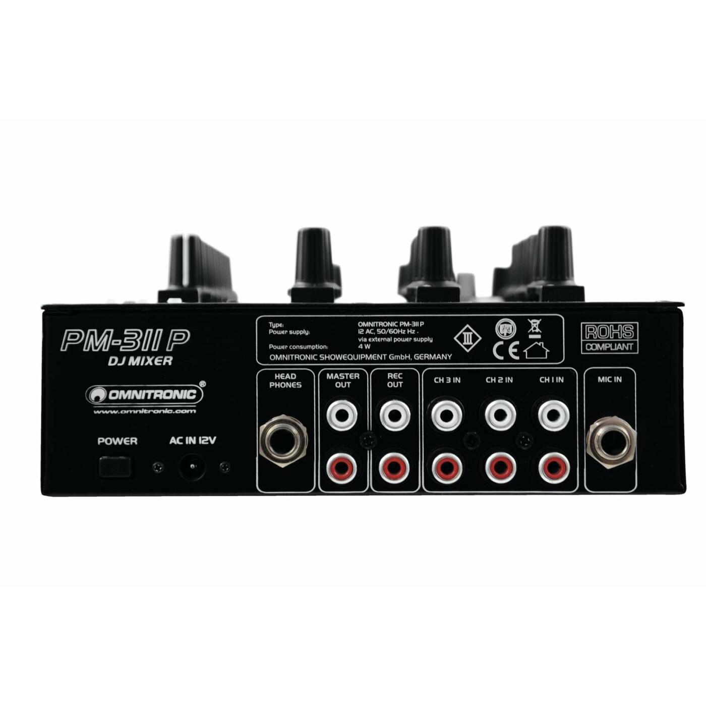 OMNITRONIC PM-311P DJ Mixer with Player - Image 3