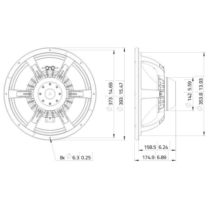 LAVOCE WAN153.00 15" Woofer, Neodymium Magnet Aluminium Basket Driver - Image 3