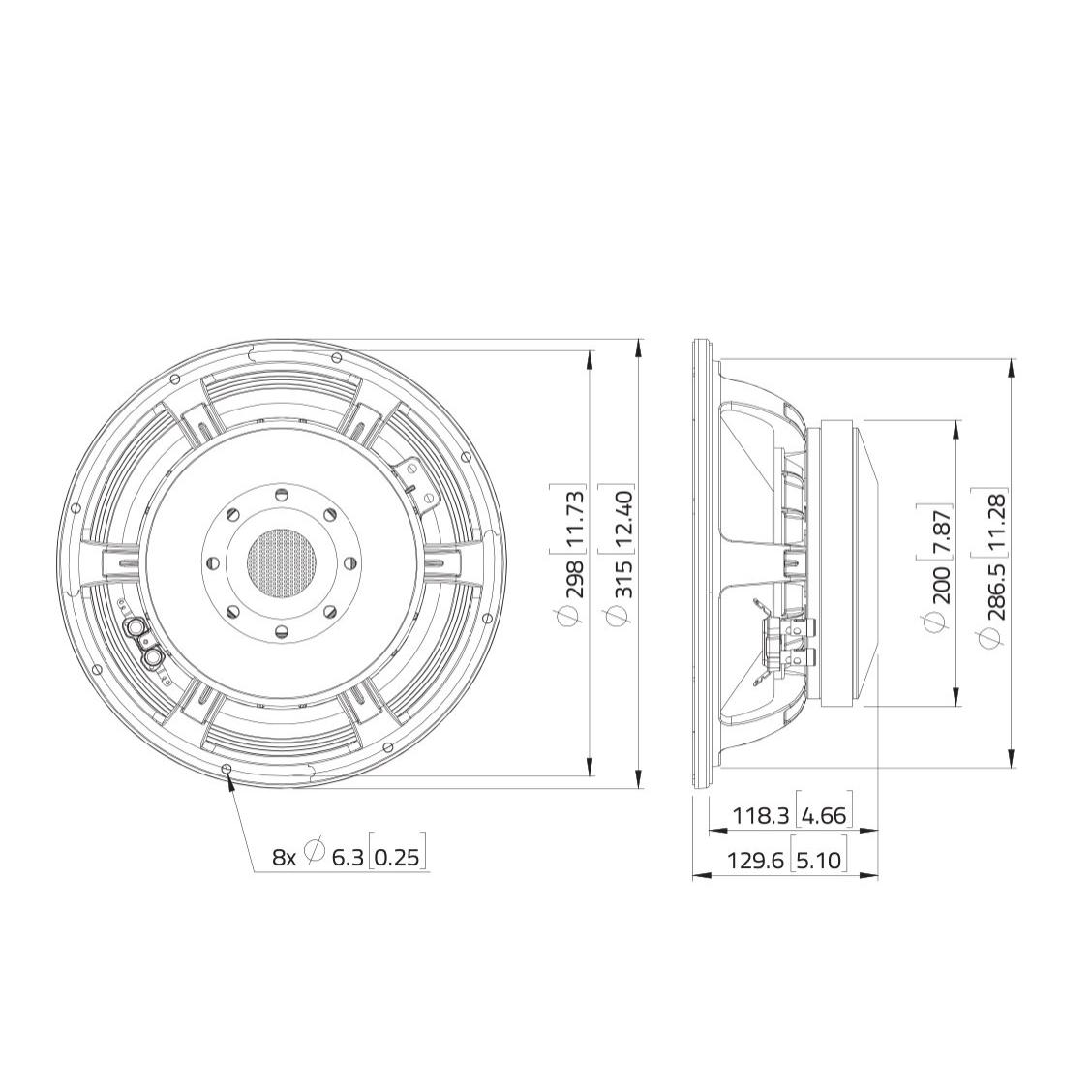 LAVOCE WAF124.02 12" Woofer, Ferrite Magnet, Aluminium Basket Driver - Image 3
