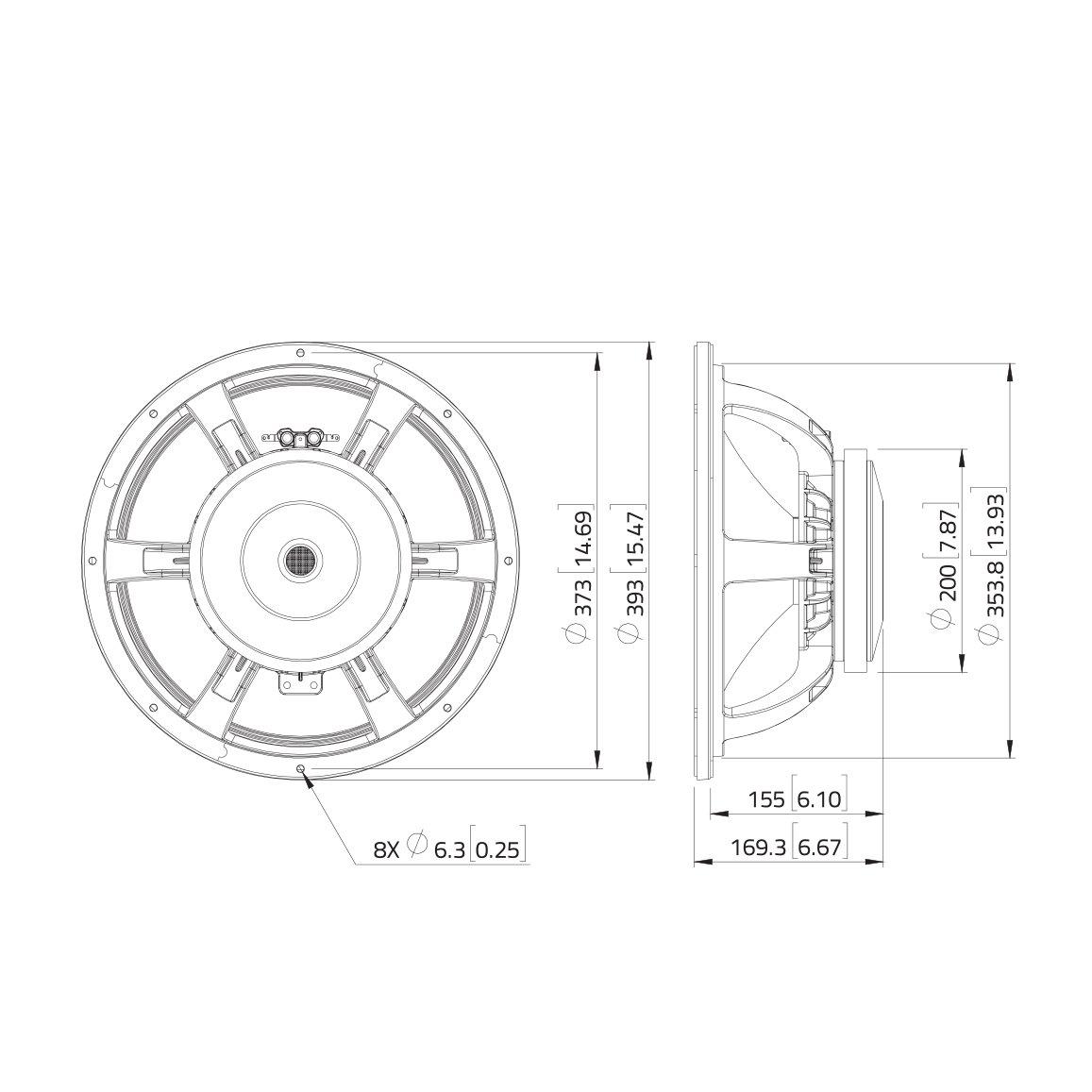 LAVOCE WAF153.02 15" Woofer, Ferrite Magnet, Aluminium Basket Driver - Image 3