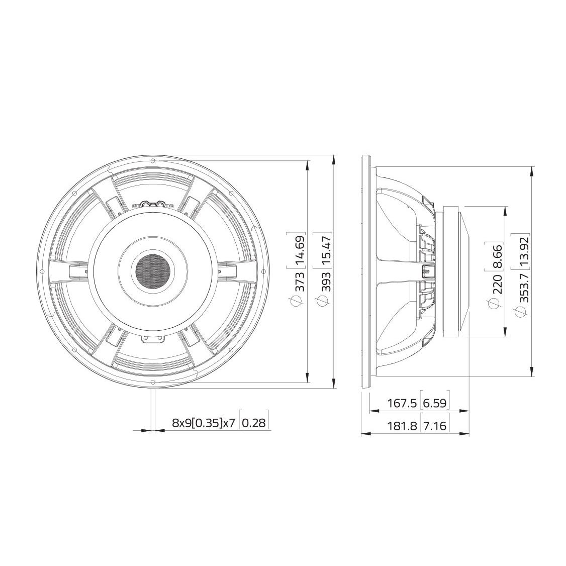 LAVOCE WAF154.03 15" Woofer, Ferrite Magnet, Aluminium Basket Driver - Image 3