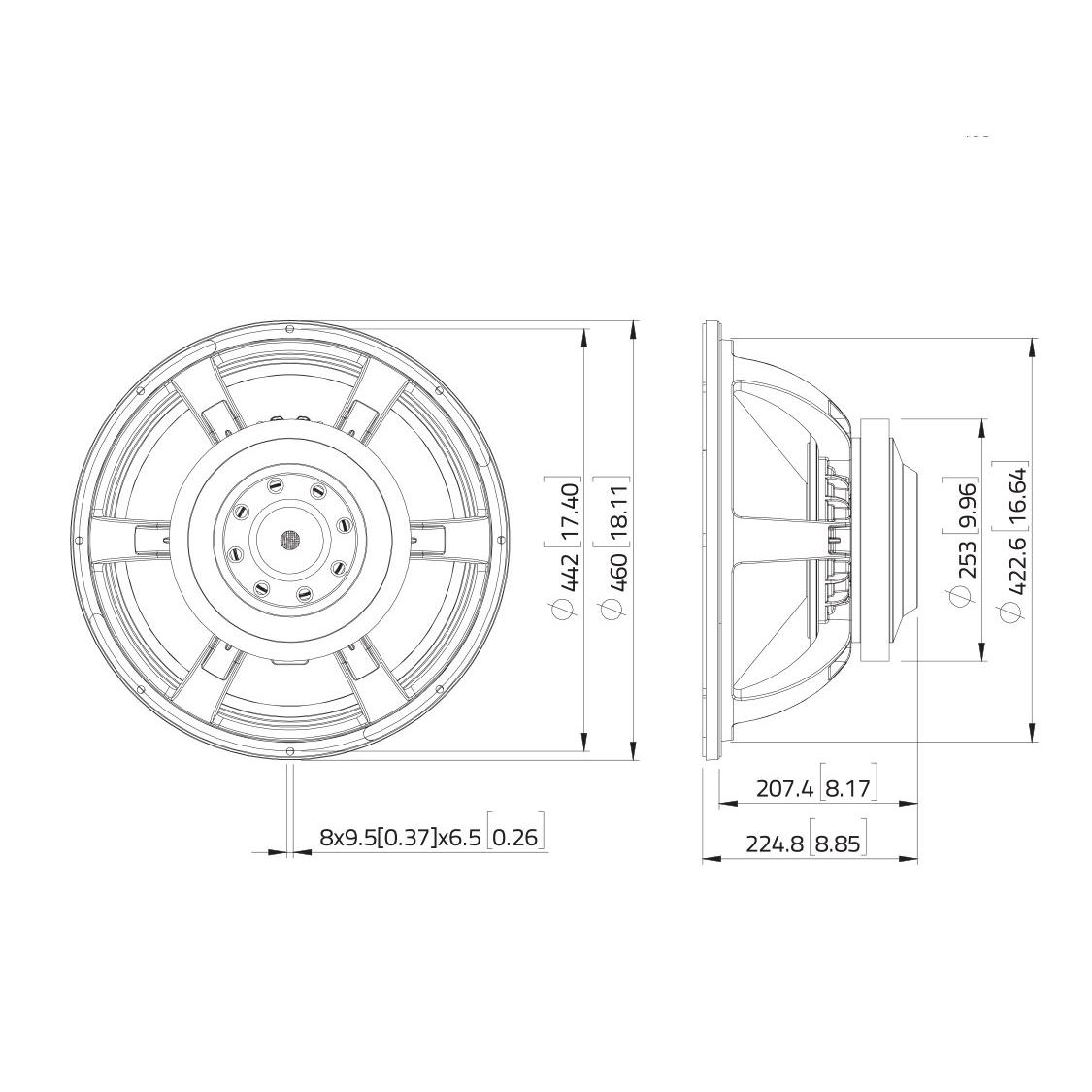 LAVOCE SAF184.50 18" Subwoofer Ferrite Magnet, Aluminium Basket Driver - Image 3