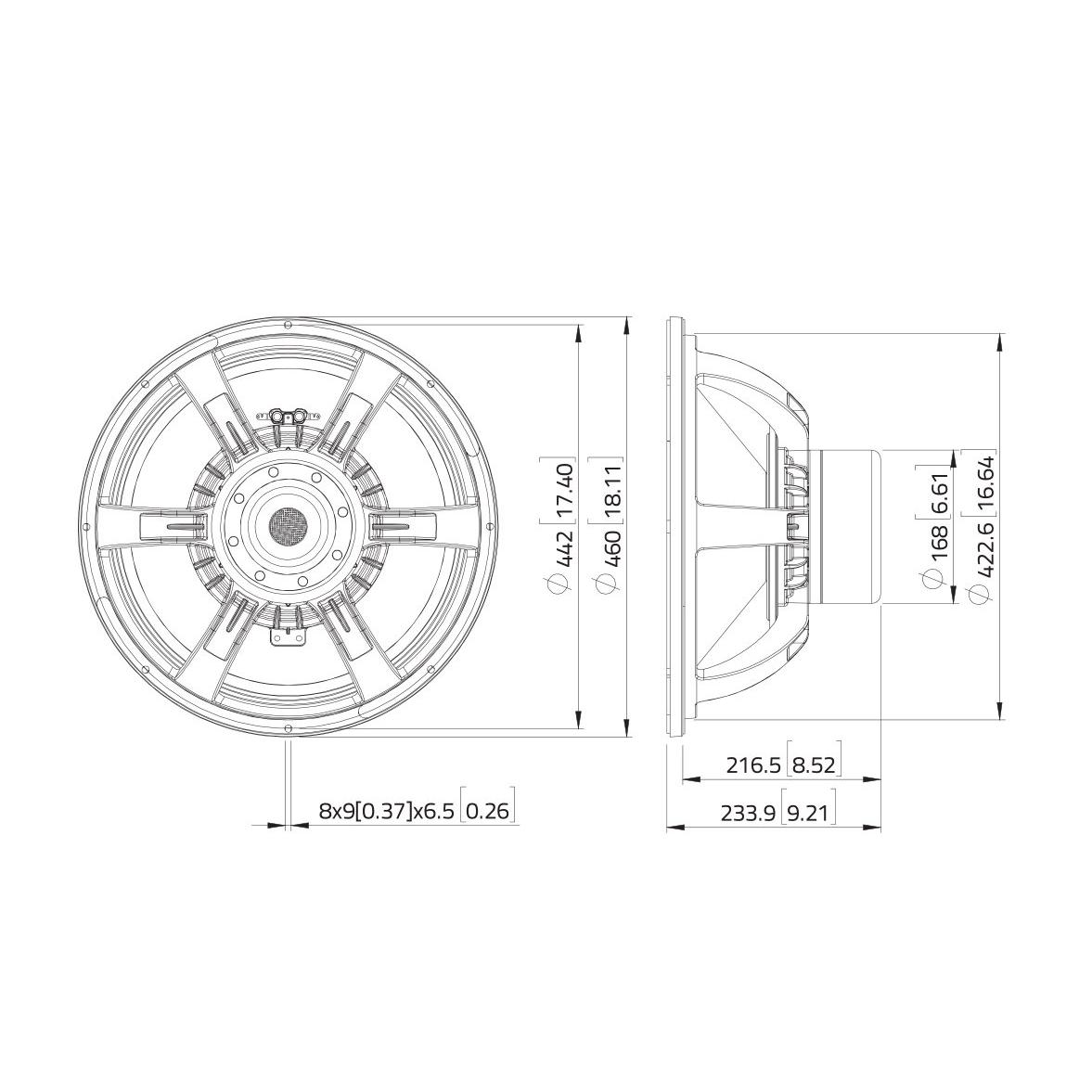 LAVOCE SAN184.50 18" Subwoofer Neodyme Magnet, Aluminium Basket Driver - Image 3