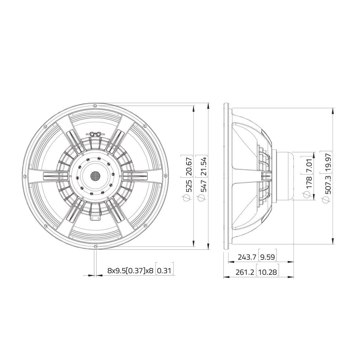 LAVOCE SAN215.30 21" Subwoofer Neodymium Magnet, Aluminium Basket Driver - Image 3