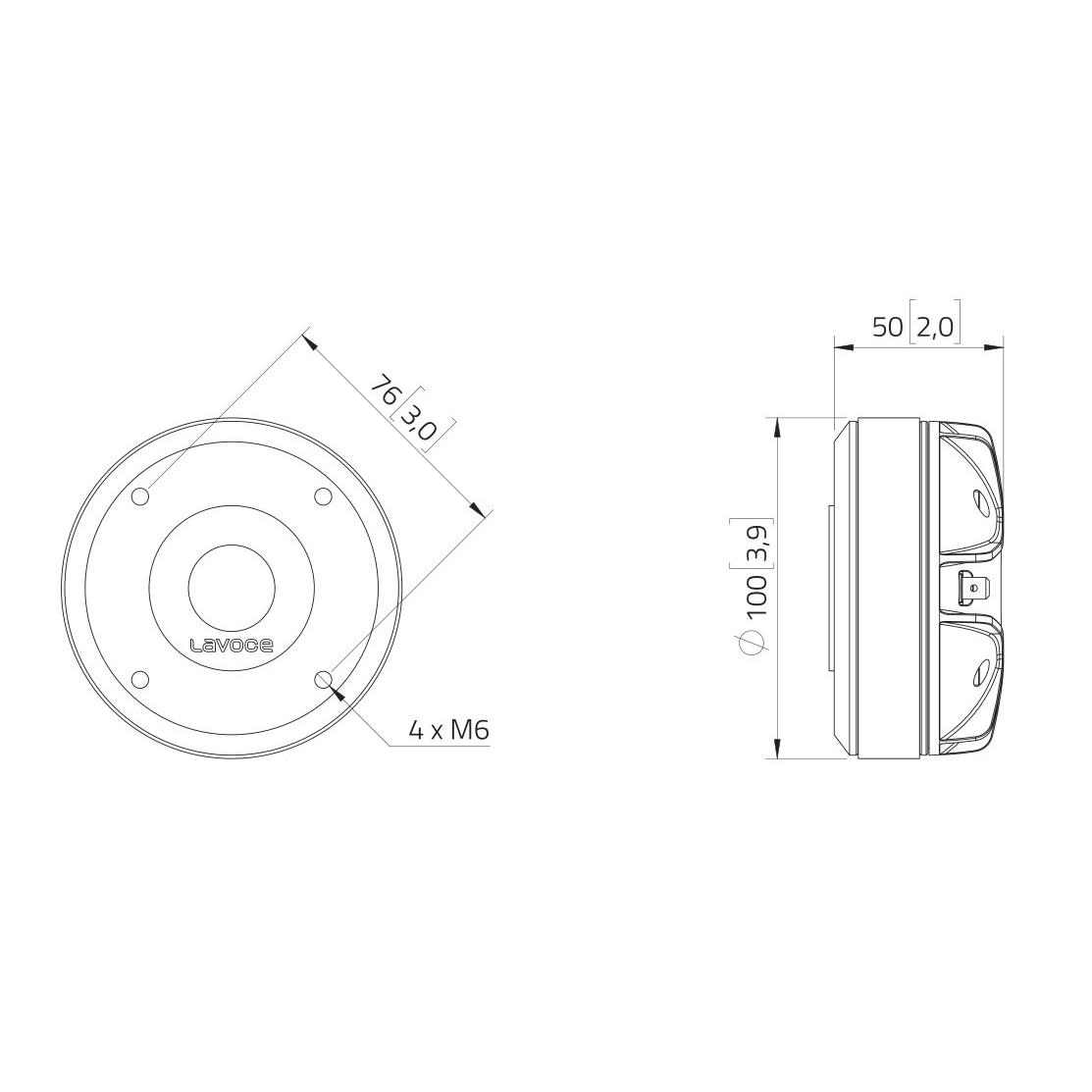 LAVOCE DF10.171K 1" Compression Driver, Ferrite Magnet, - Image 3