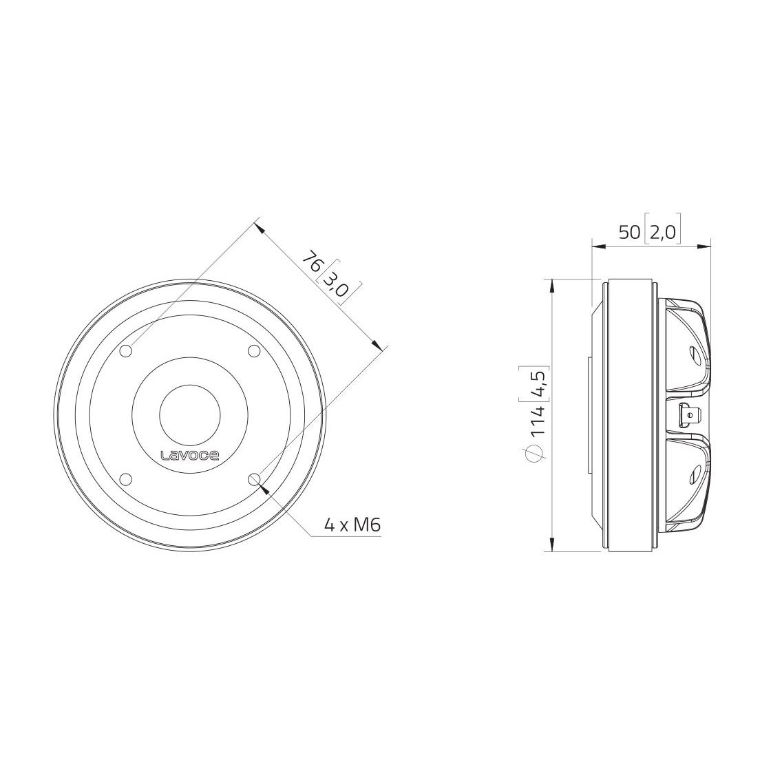 LAVOCE DF10.172K 1" Compression Driver, Ferrite Magnet, - Image 3