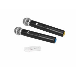 OMNITRONIC UWM-2HH USB Wireless Mic Set with two handheld microphones