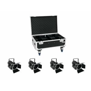 EUROLITE Set 4x LED THA-40PC bk + Case