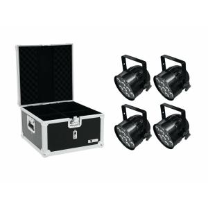 EUROLITE Set 4x LED PAR-56 QCL Short bk + EPS Case