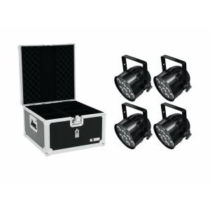 EUROLITE Set 4x LED PAR-56 HCL Short bk + EPS Case