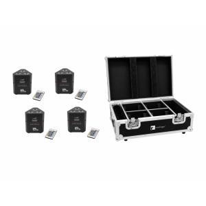 EUROLITE Set 4x AKKU TL-3 TCL QuickDMX + Case with charging function