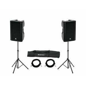 OMNITRONIC Set 2x XKB-215A + Speaker Stand MOVE MK2