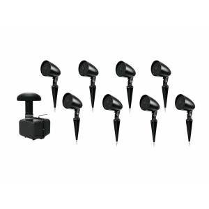 OMNITRONIC Set GSUB-8 In-Ground Subwoofer + 8x PS-2.5GS Projector Speaker, black