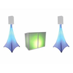 EUROLITE Set AKKU 2x Flat light 3 bk + Bar-6 + Stands