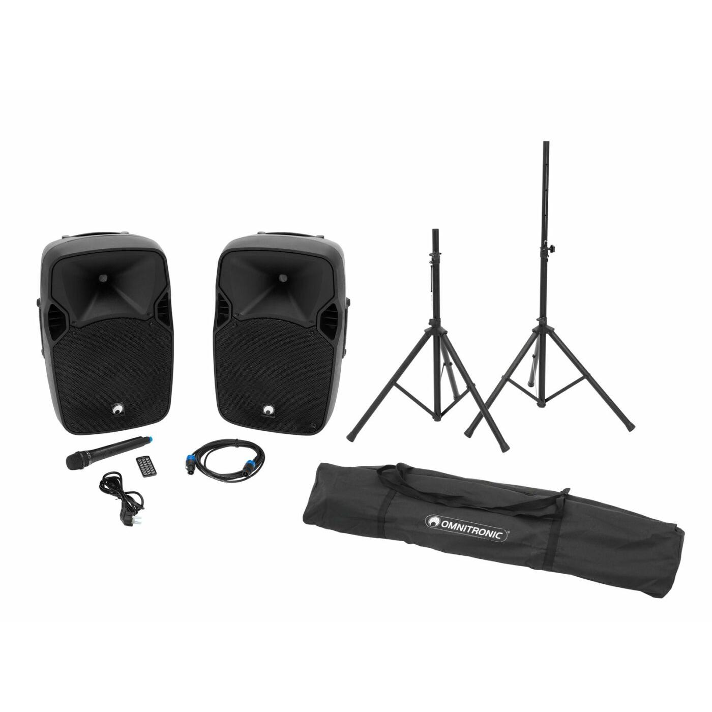 OMNITRONIC Set XFM-212AP + Speaker Stand MOVE MK2
