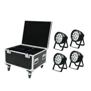 Eurolite Set 4x LED IP PAR 14x8W QCL + Case