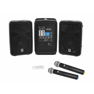 OMNITRONIC Set COMBO-160BT Active PA System + UWM-2HH USB Wireless Mic Set