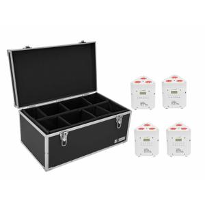 EUROLITE Set 4x AKKU TL-3 TCL white + Case TDV-1