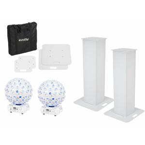 EUROLITE Set 2x Stage Stand 100cm + 2x LED B-40 Beam Effect white