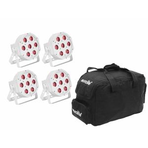 EUROLITE Set 4x LED SLS-7 HCL Spot white + Soft Bag