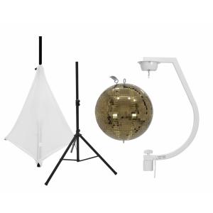 EUROLITE 30 cm Gold Disco Ball - Mirror Ball Set with Stand & Cover