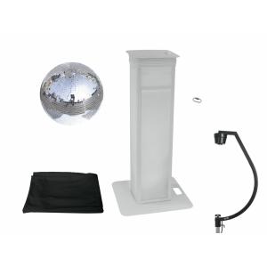 EUROLITE 50 cm Black Disco Ball - Mirror Ball Set with Stand & Cover
