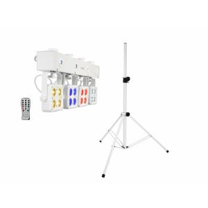 EUROLITE Set LED KLS-180 white + BS-2 EU Loudspeaker Stand white