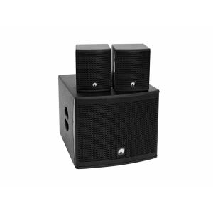 OMNITRONIC Set MOLLY-12A Subwoofer active + 2x MOLLY-6 Top 8 ohms, black
