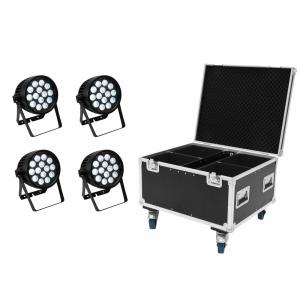 Eurolite Set 4x AKKU IP PAR 14 HCL QuickDMX + Case