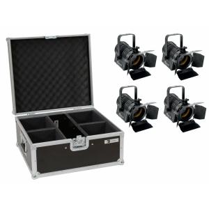EUROLITE Set 4x LED THA-20PC TRC Theater Spot bk + Case