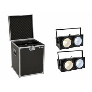 EUROLITE Set 2x Audience Blinder 2x100W LED COB CW/WW + Case