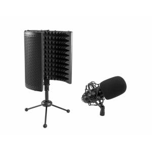 OMNITRONIC Set MIC CM-78MK2 Large Diaphragm Condenser Mic + AS-04 Desk Microphone Absorber System