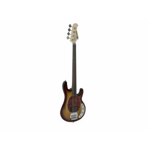 DIMAVERY MM-501 Electric Bass, fretless, tobacco