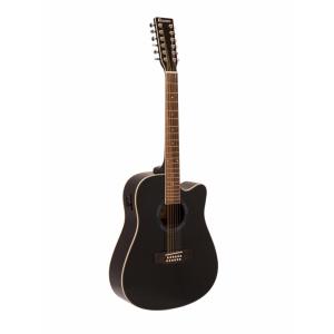 DIMAVERY DR-612 Western Guitar 12 string, black