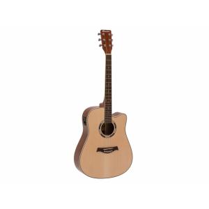 DIMAVERY JK-500 Western Guitar, cutaway, nature