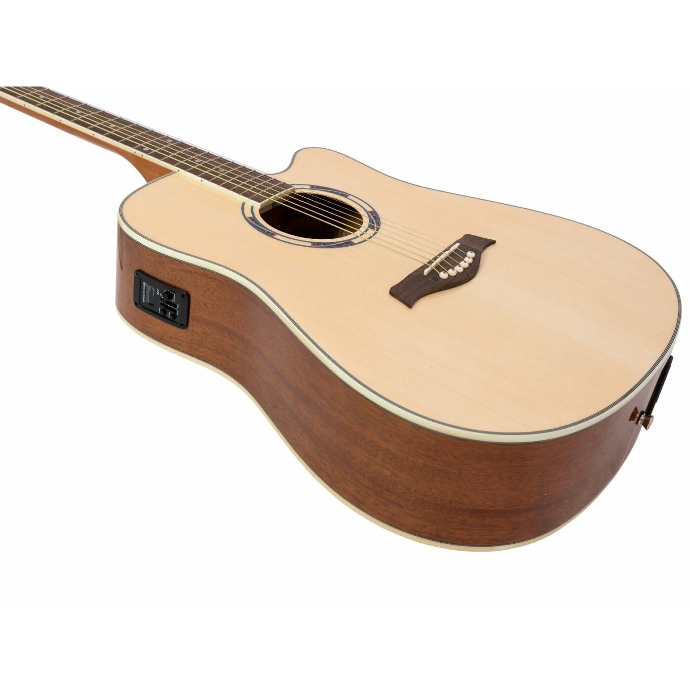 DIMAVERY JK-500 Western Guitar, cutaway, nature - Image 3