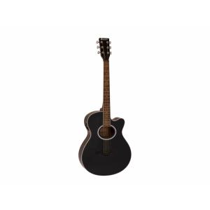 DIMAVERY AW-400 Western Guitar, black