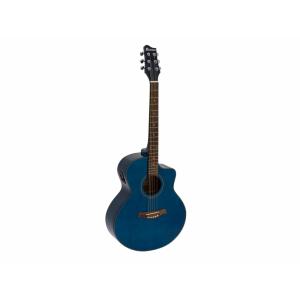 DIMAVERY STW-90 Western Guitar, crystal blue