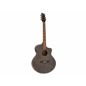 DIMAVERY STW-50 Western Guitar,brown