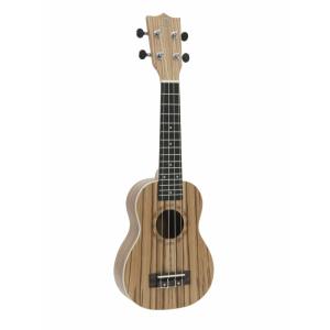 DIMAVERY UK-400 Ukulele, soprano, "Zebrawood"