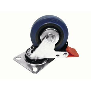 ROADINGER Swivel Castor 75mm blue with brake
